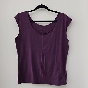 American Apparel Short Cap Sleeve Purple Tee